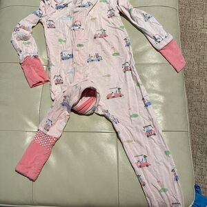 Angel Dear Pink One Piece with Playful Print